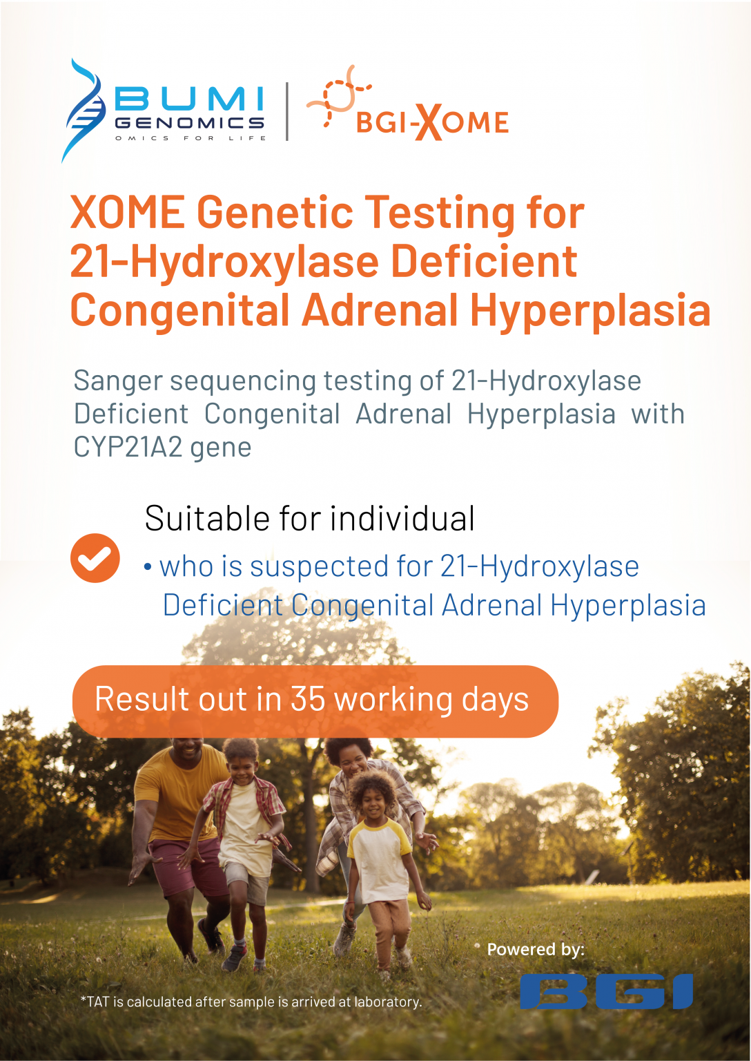 Xome Genetic Testing For 21 Ohd Congenital Adrenal Hyperplasia Bumi